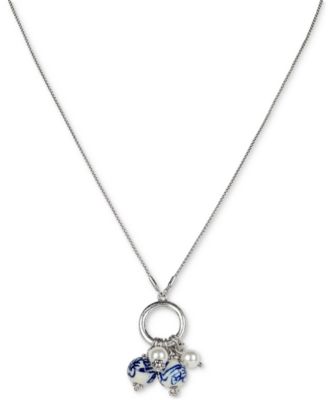 Patricia Nash - Silver-Tone Mixed Bead 28" Adjustable Pendant Necklace