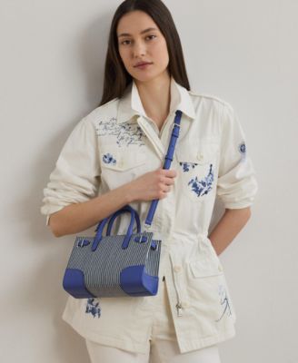 Lauren Ralph Lauren - Striped Canvas Small Devyn Tote Bag