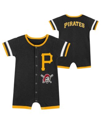 Outerstuff - Infant Black Pittsburgh Pirates Double Hit Coverall 2-Piece Set