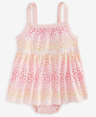 First Impressions - Baby Girls Gradient Floral-Print Sunsuit