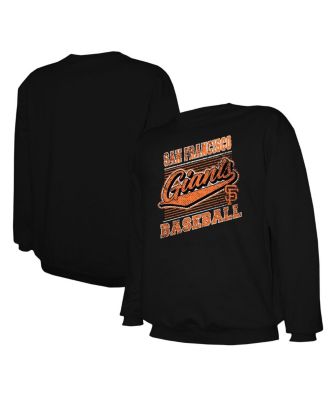 Stitches - Men's Black San Francisco Giants Lightweight Crew Sweatshirt