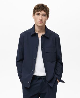 MANGO - Men's Cotton Seersucker Jacket