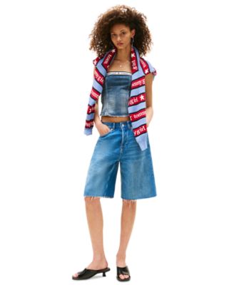 Tommy Jeans - Women's Tommy Girl Wide-Leg Denim Shorts