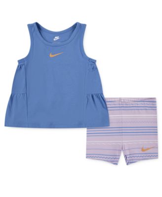 Nike - Toddler Girls Sunny Swoosh Tank Top & Bike Shorts, 2 Piece Set