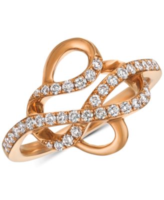 Le Vian - Vanilla Diamond Openwork Swirl Ring (3/8 ct. t.w.) in 14k Rose Gold
