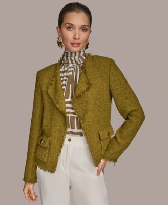 Donna Karan New York - Women's Tweed Open-Front Jacket