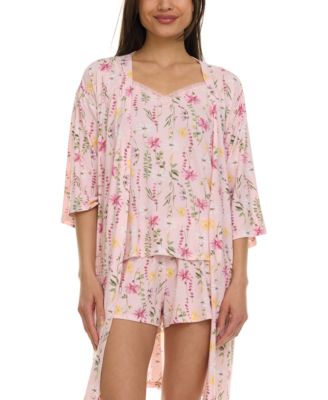 Flora by Flora Nikrooz - Women's Lotus 3-Pc. Travel Sleep Set