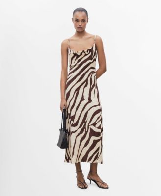 MANGO - Women's Printed Midi Dress