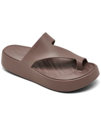 Crocs - Women's Getaway Platform Toe Loop Casual Sandals from Finish Line