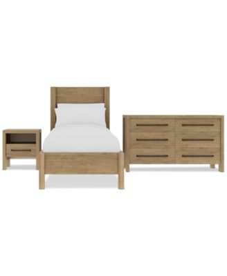 Furniture - Davie 3-Pc. Twin Set (Panel Bed, Dresser & 1-Drawer Nightstand)