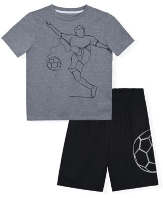 Max & Olivia - Big Boys Soccer Shorts 2 Piece Pajama Set
