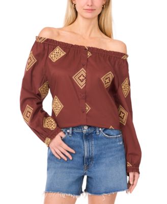 Vince Camuto - Women's Cotton Off-The-Shoulder Blouse