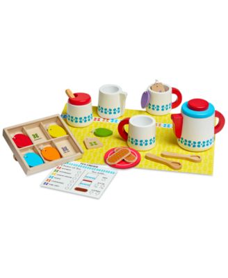 Melissa and Doug - Wooden Steep & Serve Tea Set