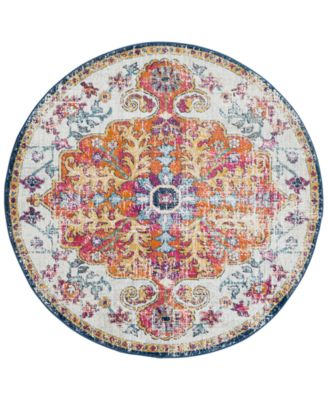 Livabliss - Harput HAP-1000 Saffron 5'3" Round Area Rug