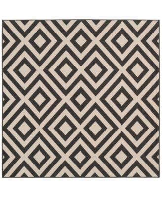 Livabliss - Alfresco ALF-9639 Black 7'3" Square Area Rug