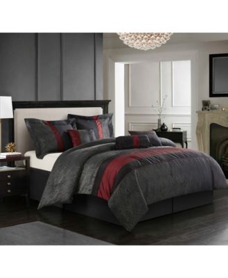 Stratford Park - Corell Black 7-Piece Comforter Sets
