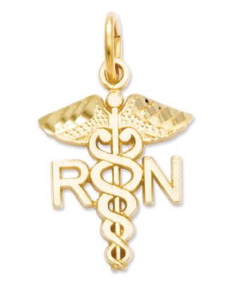 Macy's - 14k Gold Charm, Nurse Charm