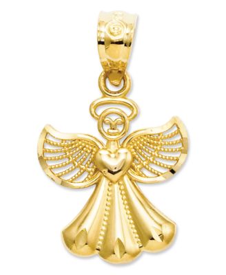 Macy's - 14k Gold Charm, Polished Angel Charm
