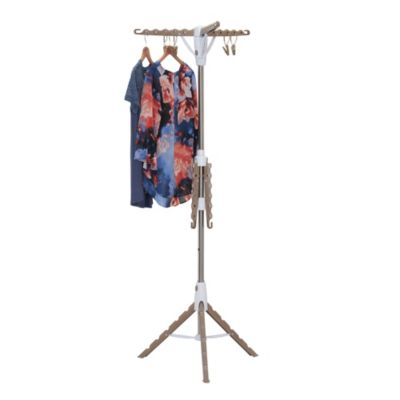 Household Essentials - 2-Tier Tripod Clothes Dryer with Hanging Clothespins