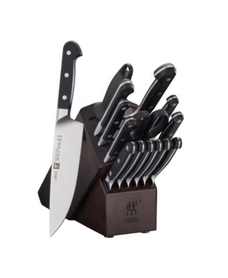 Zwilling - J.A. Henckels Pro 16-Pc. block set with walnut block