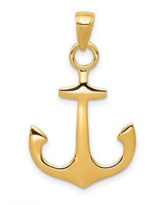 Macy's - Anchor Pendant in 14k Yellow Gold