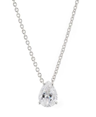 Eliot Danori - Pear Cubic Zirconia Necklace, 16" + 2" extender, Created for Macy's
