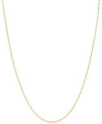 Macy's - Square Bead Fancy Link Chain Necklace in 18k Gold-Plated Sterling Silver or Sterling Silver