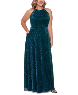 Betsy & Adam - Plus Size Textured Gown