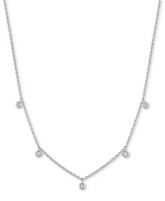Macy's - Diamond Accent Dangle Necklace, 16" + 2" extender