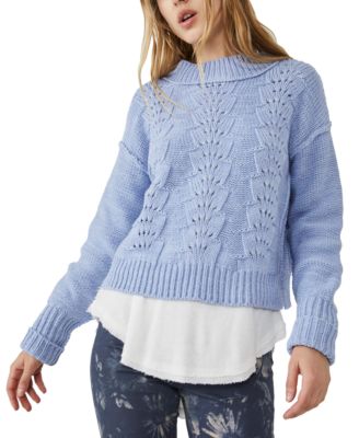 Free People - Women's Bell Song Texture-Knit Sweater