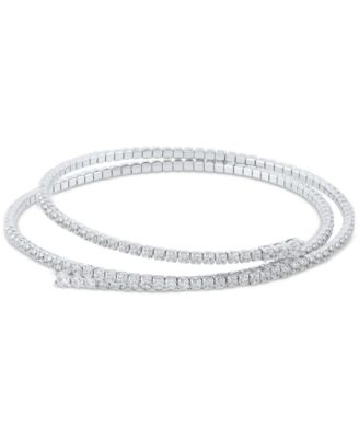 Arabella - Cubic Zirconia Wrap Collar Necklace in Sterling Silver