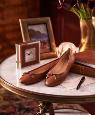 Lauren Ralph Lauren - Jayna Bow-Detail Embossed Ballet Flats