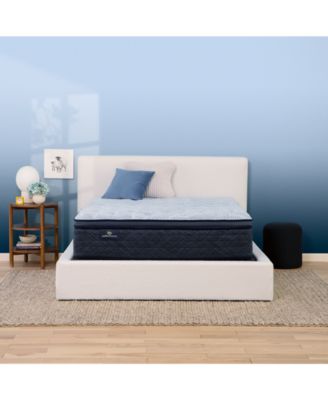 Serta - Perfect Sleeper Blue Lagoon Night 14" Plush Pillow Top Mattress Set, Twin XL
