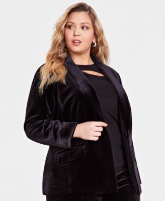 I.N.C. International Concepts - Plus Size Velvet Blazer