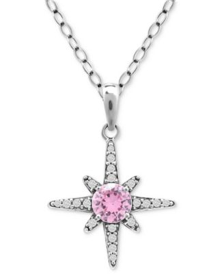 Giani Bernini - Cubic Zirconia Celestial Star Pendant Necklace in Sterling Silver, 16" + 2" extender