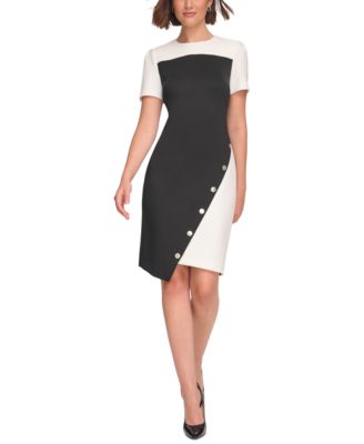 Tommy Hilfiger - Women's Color-Blocked Asymmetric Dress