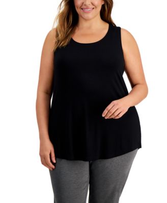JM Collection - Plus Size Scoop-Neck Knit Tank Top