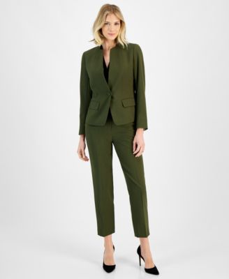 Le Suit - Petite Single-Button Blazer and Slim-Fit Pantsuit