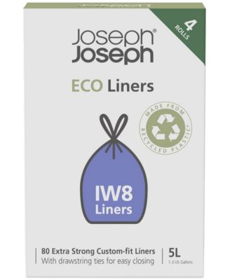 Joseph Joseph - 80-Pk. Iw8 Extra-Strong Drawstring 5L Plastic Bin Liners