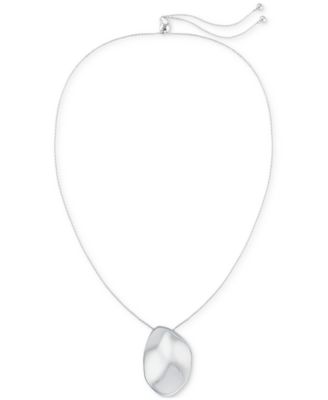 Calvin Klein - Stainless Steel Structural 24" Adjustable Pendant Necklace