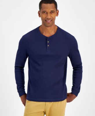 Club Room - Men's Thermal Long-Sleeve Henley