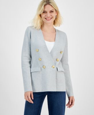 I.N.C. International Concepts - Petite Faux-Double-Breasted Blazer