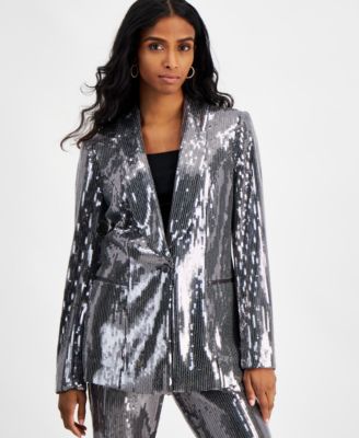 I.N.C. International Concepts - Petite Sequin-Embellished Blazer