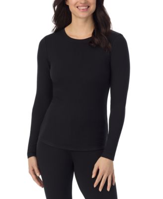 Cuddl Duds - Women's Ribbed Crewneck Long-Sleeve Top