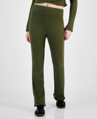 Planet Heart - Juniors' Rib-Knit Flare Leggings