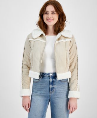 Planet Heart - Juniors' Faux-Shearling Jacket