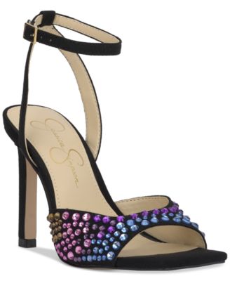 Jessica Simpson - Women's Lendall Two-Piece Ankle-Strap Embellished Dress Sandals