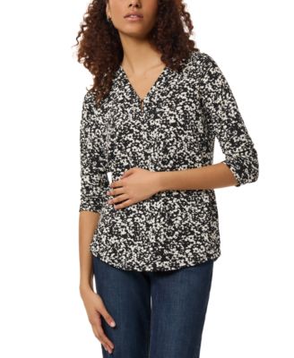 Jones New York - Petite Floral-Print 3/4-Sleeve Top
