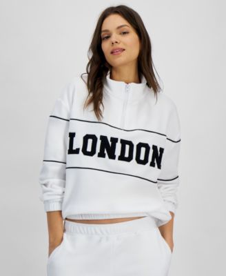 Rebellious One - Juniors' Mock-Neck London-Graphic Sweatshirt