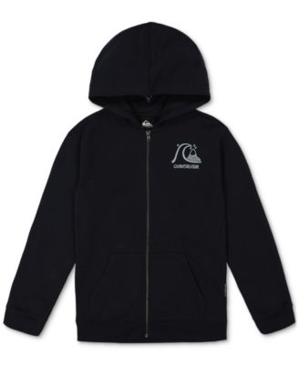 Quiksilver - Big Boys Retro Logo-Print Full-Zip Fleece Hoodie